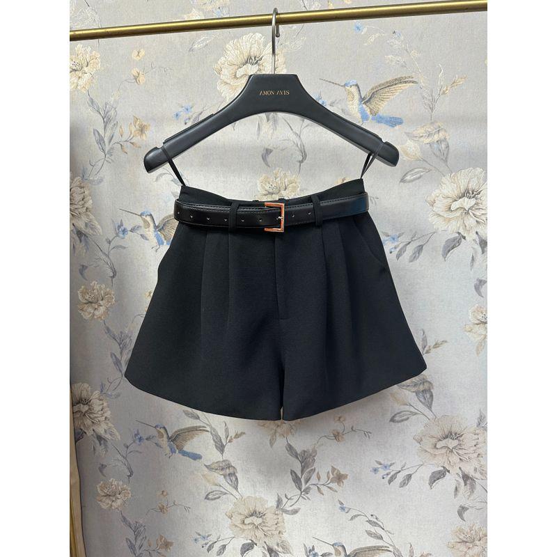 

Yangshulin 24ss Elegance High Waist Casual Suit Shorts Black S