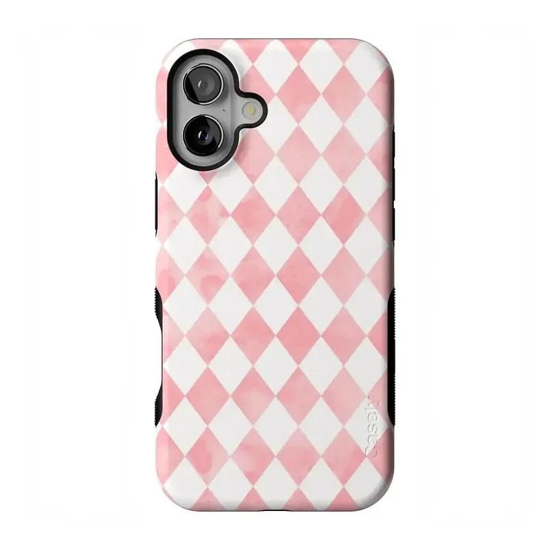 New Clmj Luxury Powder Puppy Phone Case for iPhone 17 16 15 14 13 12 11 X XS XR Air Pro Max Plus Luxury Double-layer Back Cover