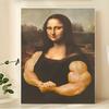 Funny Mona Lisa Tin Sign Waterproof Wall Art Modern Decor For Living Room Bedroom Office Bar Unique Gift Idea