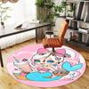 1PC Mermaid Picnic Round Chair mat Area Rug - Non-Slip, Floor Mat for Office, Bedroom, and Indoor Decor -Gift D1127267