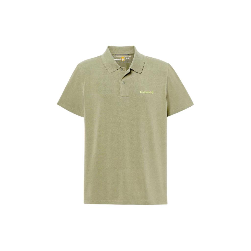 Timberland Solid Color Casual Straight Fit Polo Shirt Men Tops Green A5SE2-590