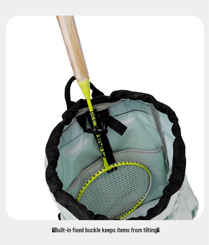 Unisex Lightweight Outdoor Drawstring Sports Backpack - Large Capacity for Mountaineering and Badminton Storage