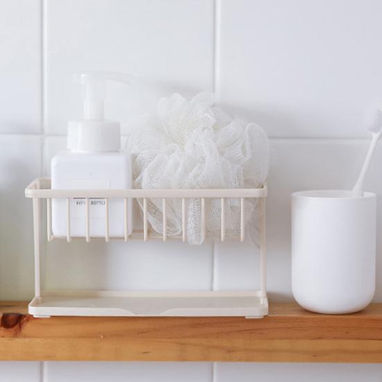 Double-layer Home Brush Kitchen Sponge Bottle Rack Draining Storage Holder Shelf