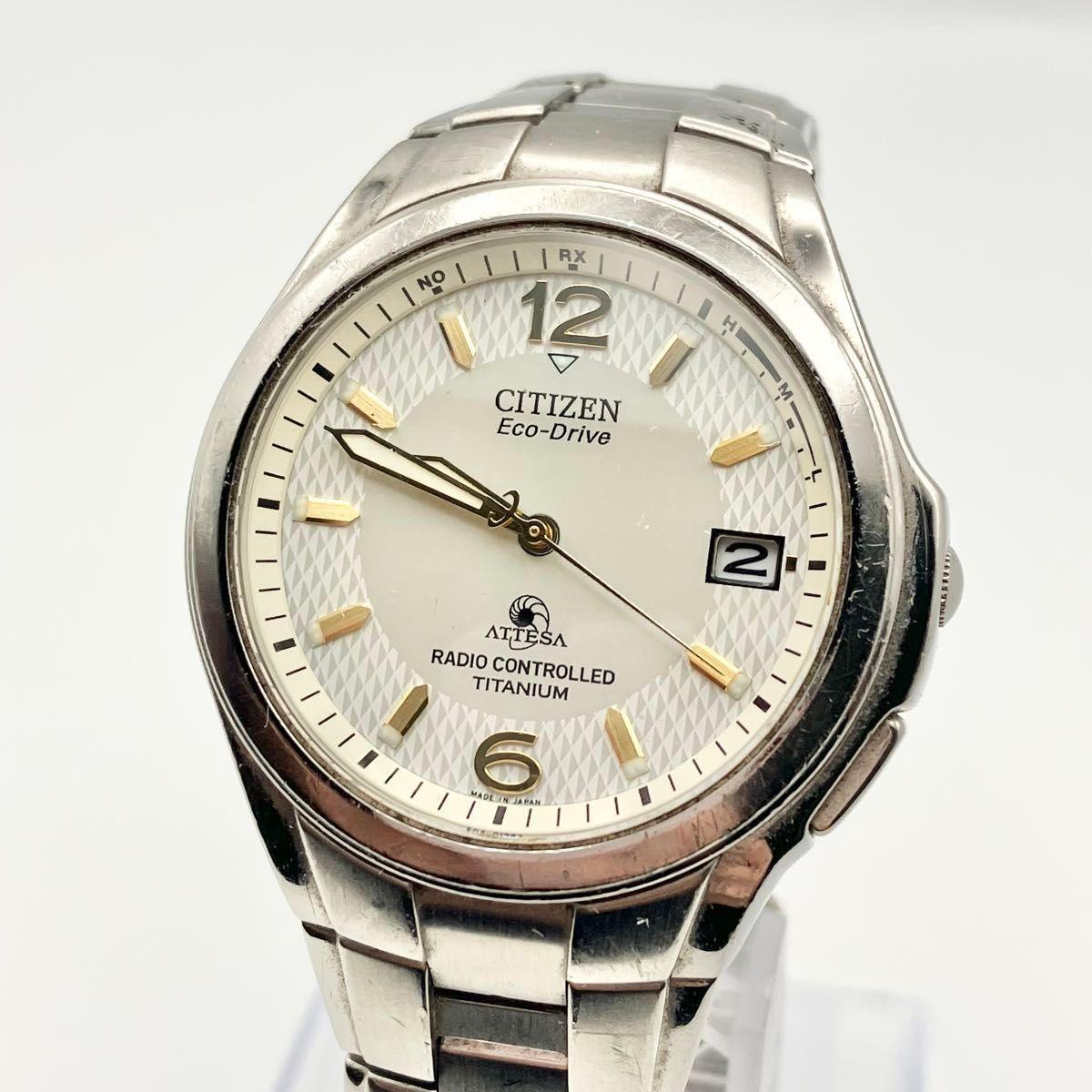 Рабочий элемент Мужские часы Citizen Attesa Солнечные CITIZEN Eco Drive H410-T003788 ATTESA Дата
