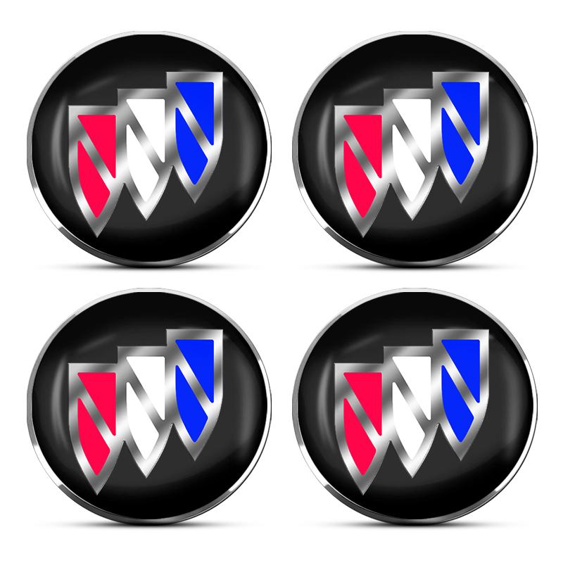 

4pcs 56mm Alloy Car Wheel Center Decal Hub Sticker For Buick Encore Regal Lacrosse Enclave Avenir Cascada GL8 Envision Anthem чорний