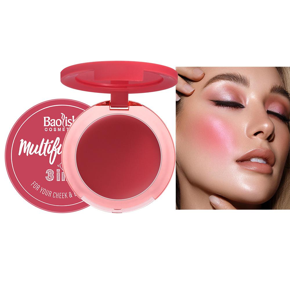 

Макияж Четырехцветный диск для румян Gradual Change Pink Natural Fine Glitter Blush Box dark red