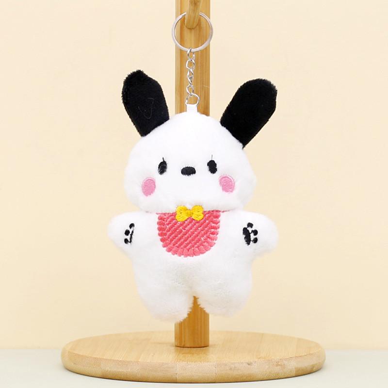 Adorable Cartoon Pochacco Plush Toy Cute Dog Keychain Backpack Charm Doll Wholesale