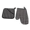 Oven Mitt Pot Holder Set Anti Scald Heat Proof Thickened Cotton Oven Mitten with Hot Pad for Kitchen Baking
