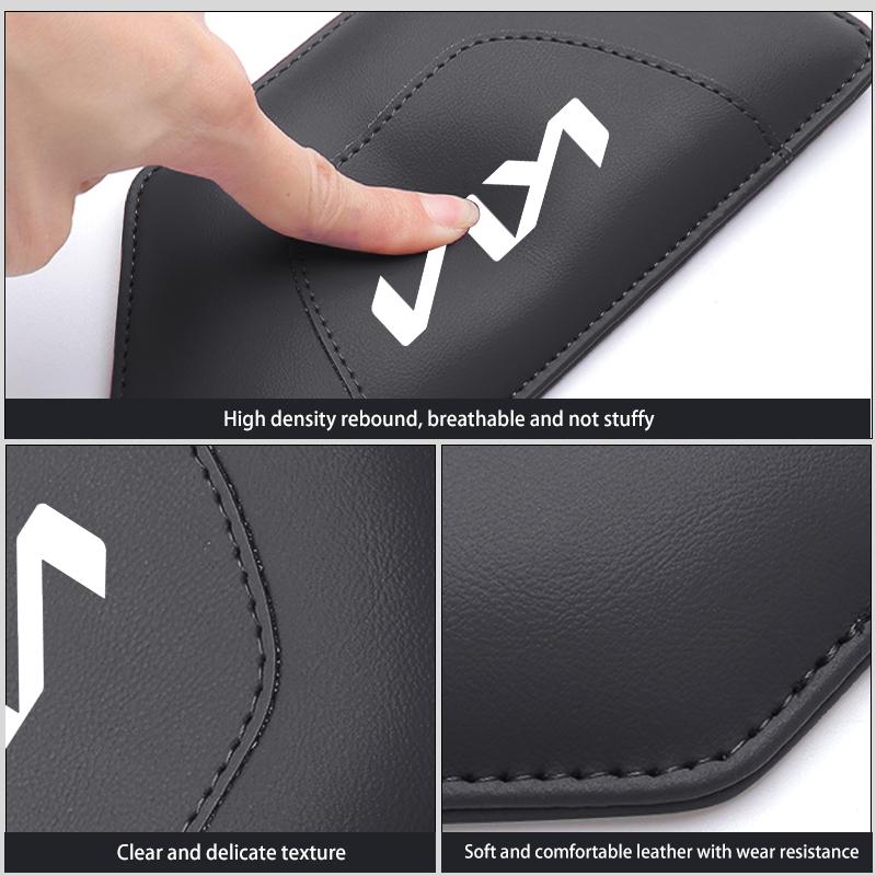 DWBR1 Car Leather Leg Knee Cushions Armrest Elbow Pad Accessories For KIA Stinger Optima Cerato Soul Venga Forte Spectra Sedona