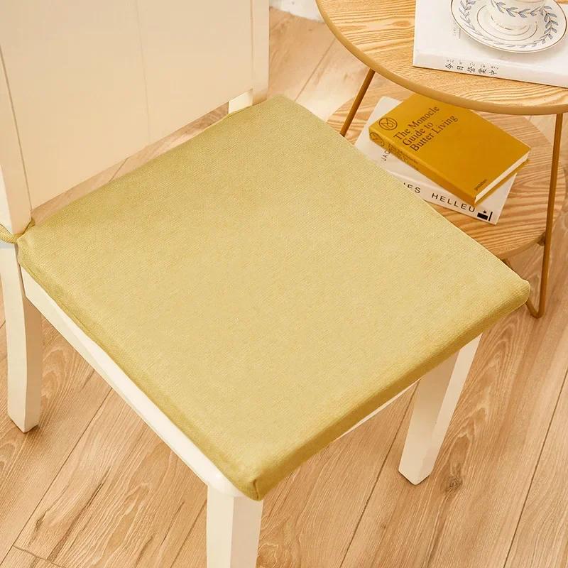 

1PC Cotton Linen Home Dining Chair Cushion Office Seat Cushion Thicken Bay Window Chair Sofa Mat 40/45cm 40x40cm