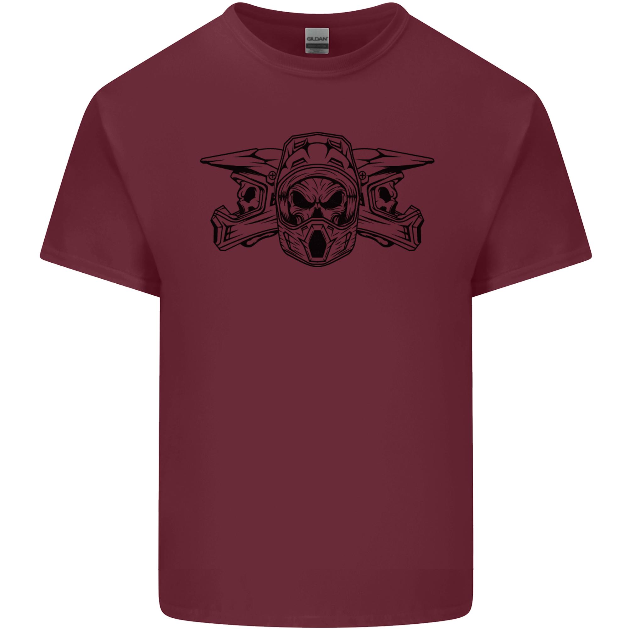 Motocross Skulls Dirt Bike MotoX Motorcycle Unisexs Light Cotton TShirt S