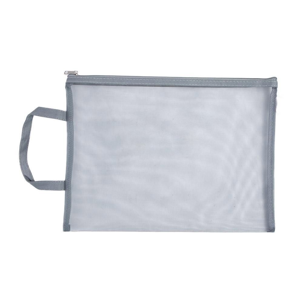 

A4 Test Paper Files Bag Subject Stationery Organizer Pouch File Pocket Document Bag Student Gift Grey-Single-Layer
