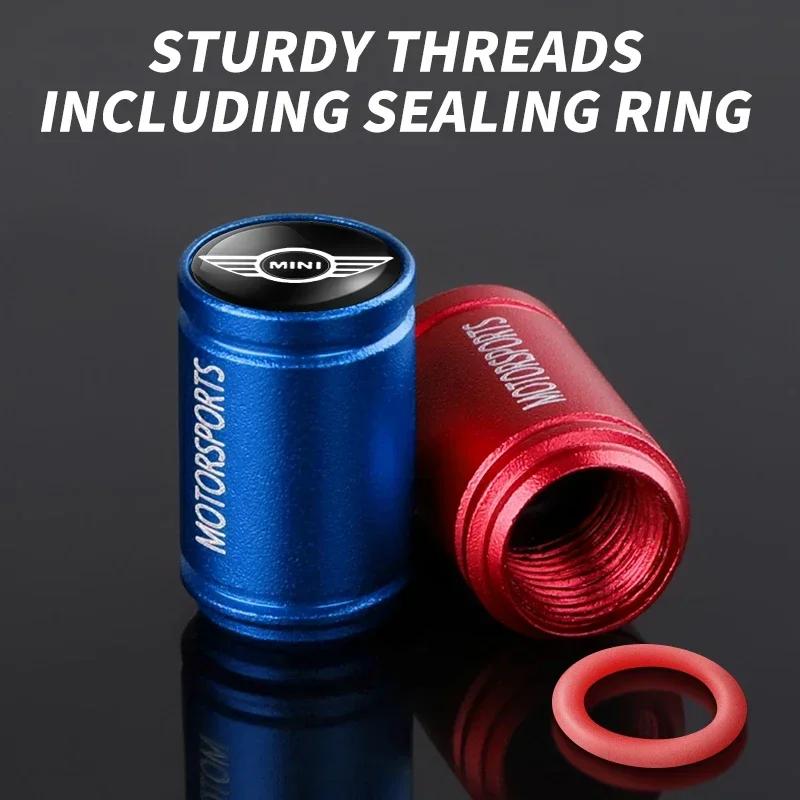 4Pcs 3D Styling Car Wheel Tire Valve Caps Stem Cap Accessories For MINI Cooper JCW WORKS R55 R56 F55 F56 R57 R58 R59 R60 dymfu11