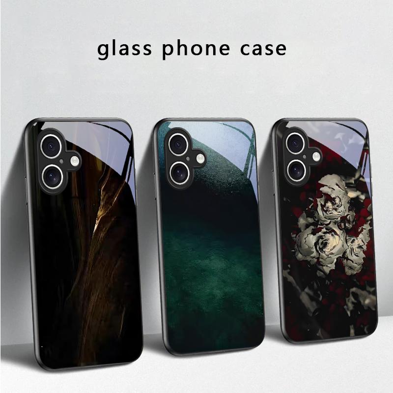 Bark texture texture For iPhone 17 Air 16 E 15 Plus 14 Pro Max 13 12 mini 11 5 6 7 8 Plus XR XS Max SE Black Glass Phone Case