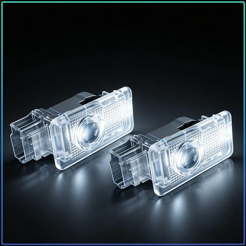 2 peças Acessórios para Carro Luz de Boas-vindas LED HD Lâmpadas Projetoras de Porta de Carro Para Cadillac Escalade Tiburon Deville Seville XT5 XTS CTS BLS SLS DTS SRX