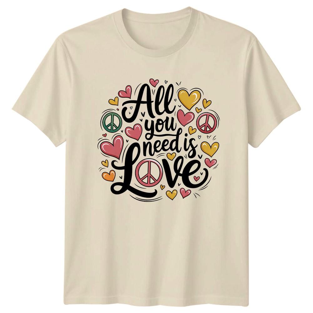 

Все, что тебе нужно, это любовь Хиппи Знак мира Сердце Природа Футболка 2XL