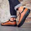 38-48 Men's Plus Size Lightweight and Fashionable Casual Leather Shoes Handmade Shoes