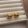 Classic Simple C-shaped Earrings Three-dimensional Low-key Exquisite Earrings Personalized Advanced