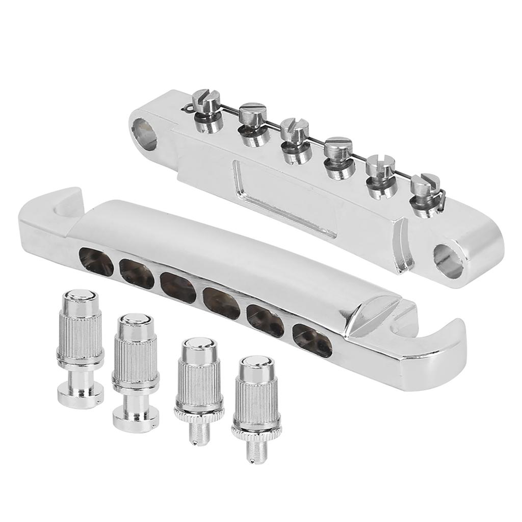 Electric Guitar Bridge Full Set 12 String Zinc Alloy Silver Guitar Parts Accessories