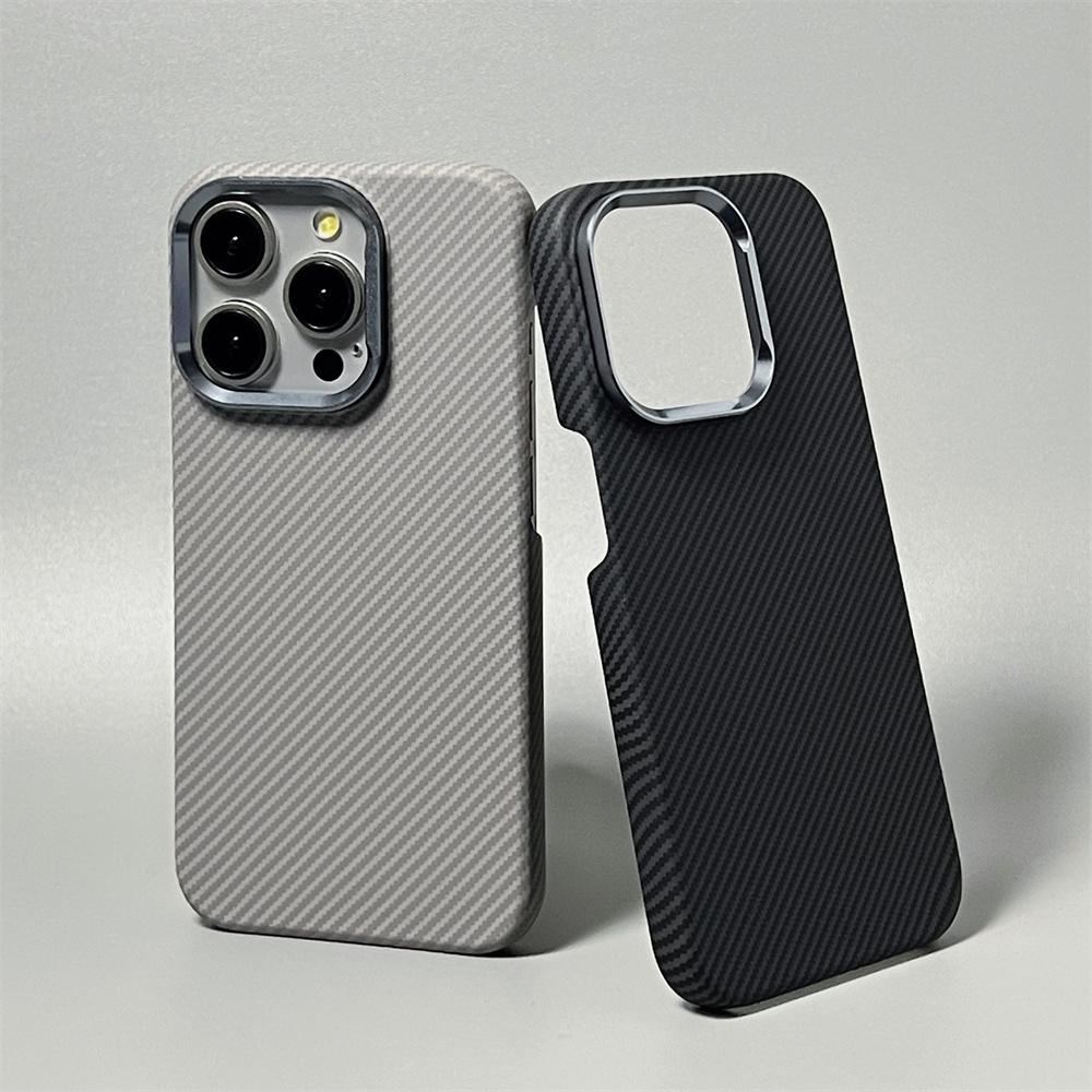 Ultra Thin Carbon Fiber Texture for  Phone Case For For Iphone 14 1 16 17 Pro Max Magnetic Wireless Charging Matte PC Cover