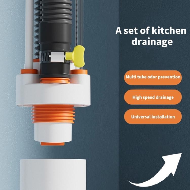 Kitchen Pipe Drainpipe Connector Washing Machine Floor Drain Pipe Tees Sink Elbow Pipe Connector Bathroom Accessories