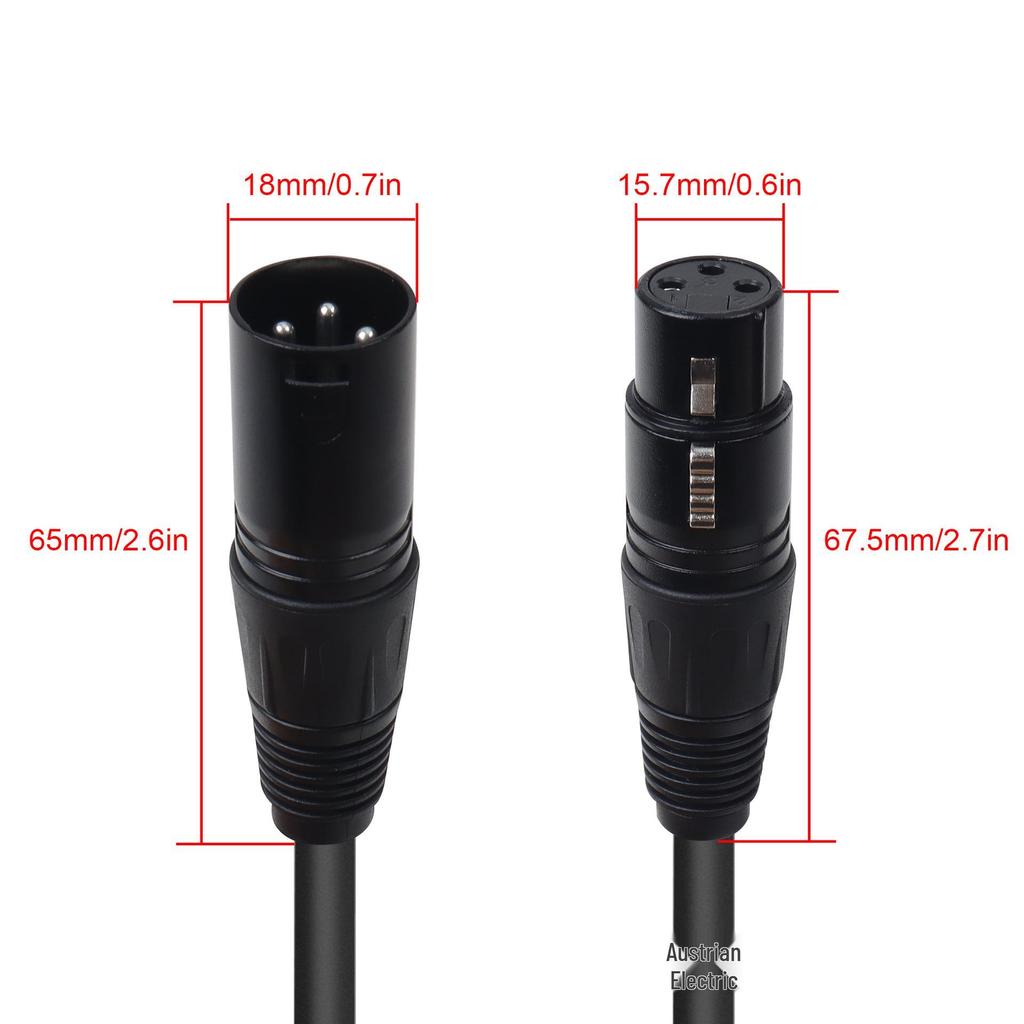 Type-C Male to Female & 5-Pin XLR Audio Cable Set