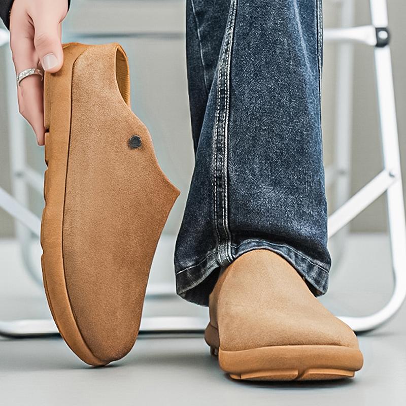 Men’s Summer Sandals Slipper Clogs Backless Mules Khaki Casual Shoes for Students Over Sized