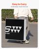 2.4 m Portable Beer Pong Table, Foldable Tailgate Table,Carrying Handles and 6 Pong Balls, Adjustable Height, Lightweight Table for Office, Tailgate
