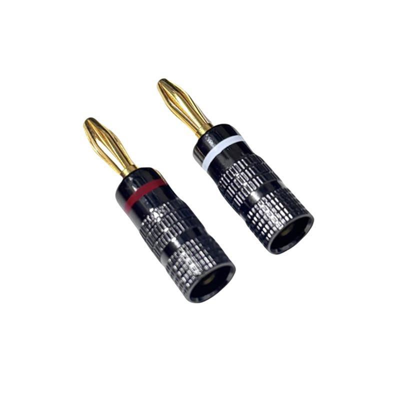 4mm Banana Plug Connector 1Pcs Gold Plated Audio Video Speaker Adapter No Welding Cable For DIY Project