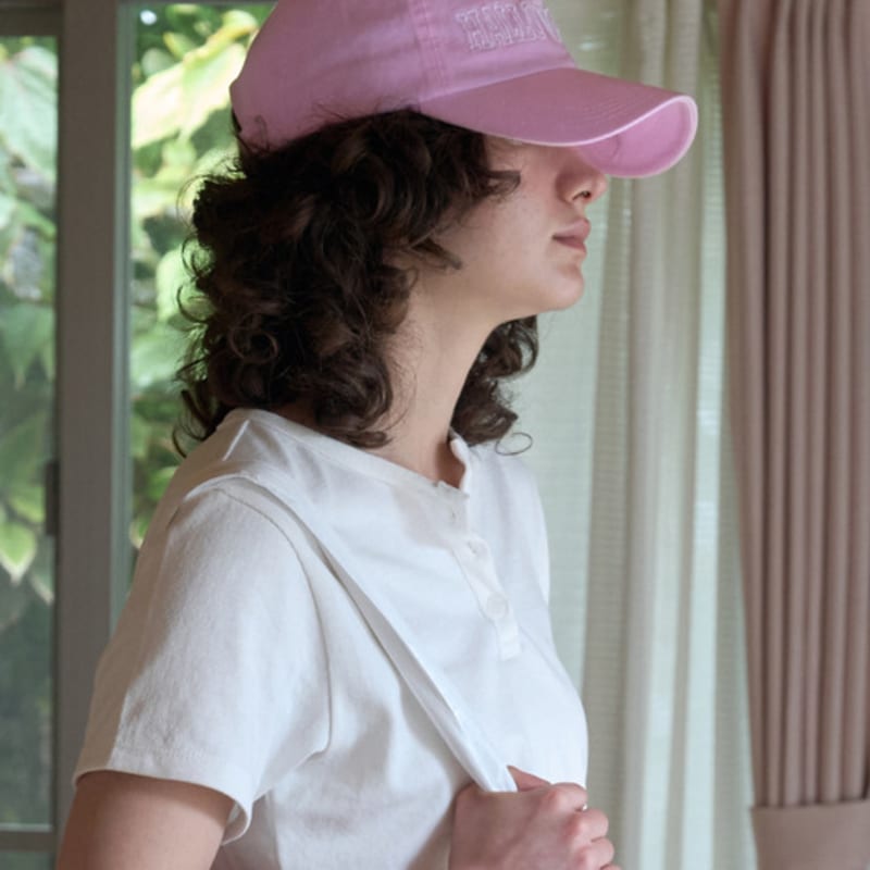 POSZER Vintage Washed Cotton Ball Cap (Pink)