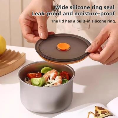 Stainless Steel Food Storage Containers Stackable Meal Prep Container Airtight Kitchen Organizer with Silicone Seal Lids