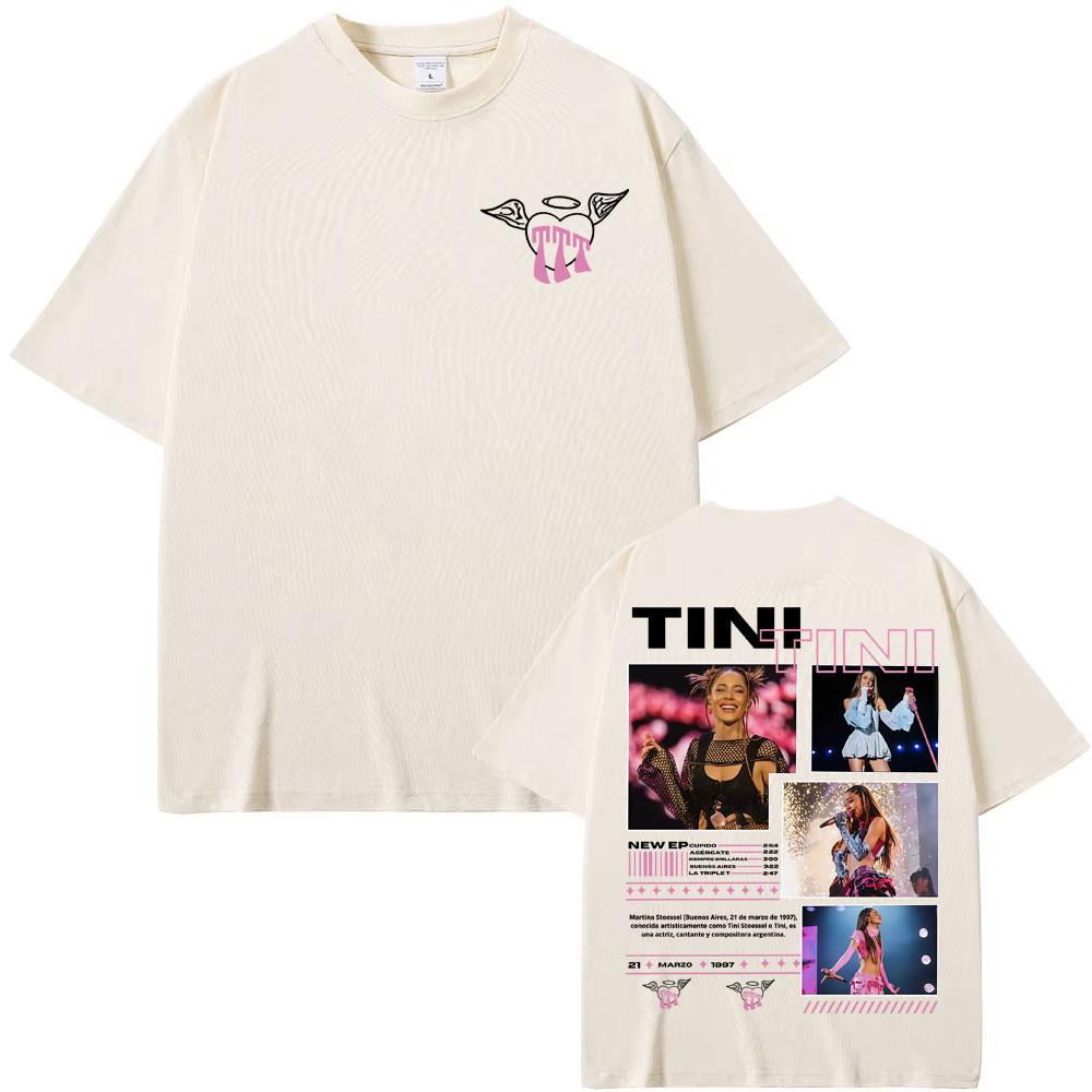 Singer TINI STOESSEL Tour 2025 Merch T Shirts Unisex Womens Clothing Harajuku Aesthetic Tshirts High Quality Short Sleeve T Shirt