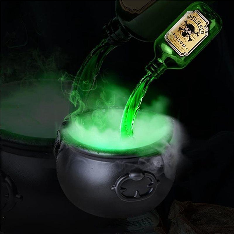 ABIY Décoration d'Halloween DIY d'Intérieur Ensemble de Potions Flottantes Avec Chaudron de Sorcière, Générateur de Brouillard Pour Fête à la Maison et en Cuisine