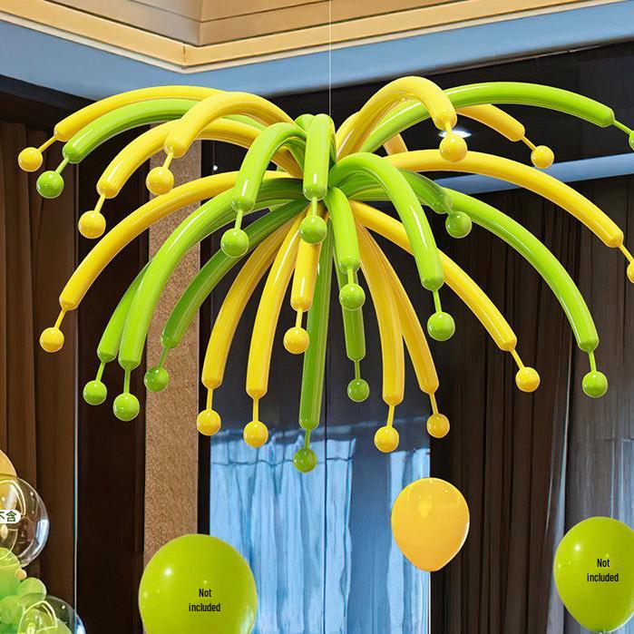 

Дофамінові кольорові довгі повітряні кулі у формі феєрверків для креативних днів народжень та прикрас