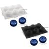 Stampo da Forno in Silicone a 6 Cavità, Stampo per Torta Mousse ai Mirtilli, Stampo per Dessert a Forma di Frutta per Cioccolato Budino Gelato Gelatine
