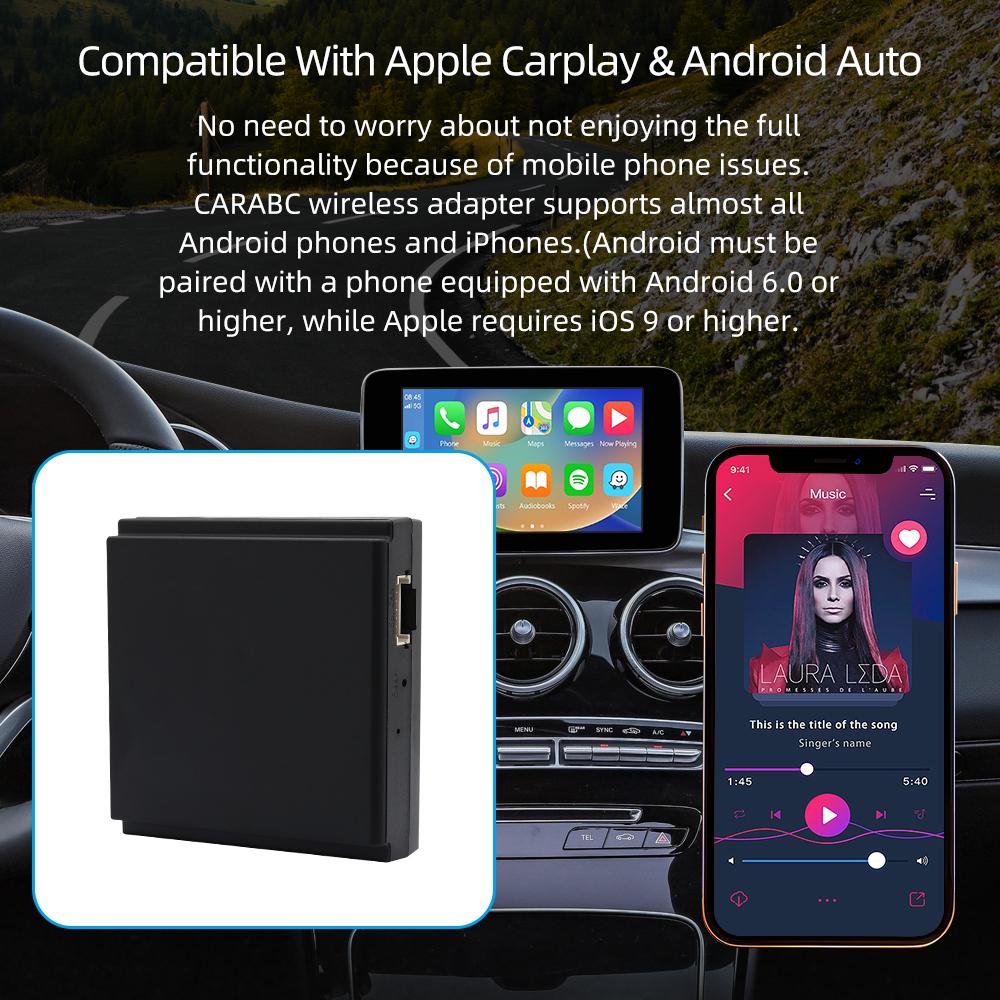 For Wireless Apple CarPlay & Android Auto For Mercedes Benz w/ NTG4.5 System