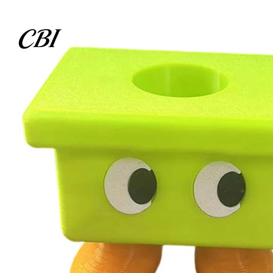 Small Feet Cartoon Stool Ornament 3D Printed Toothbrush Holder, Waterproof Moisture-Proof Cute Stable Non-tip Base Compact Storage Organizer