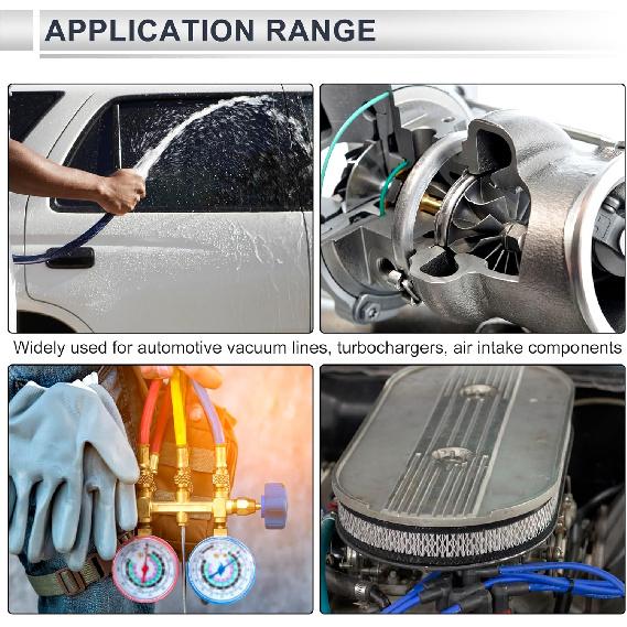 1 Pcs Silicone Vacuum Tubing Hose High Temperature 10FT 3/16" 5mm ID 2.5mm Thickness Automotive Vacuum Line 130PSI Max Pressure Clear