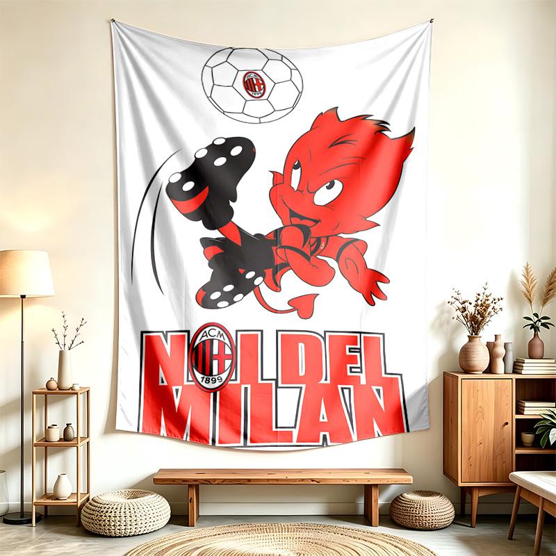 AC Milan (5) Tapestry Suitable For Decorating Homes Dorms And Bedrooms Soft To The Touch And A Perfect Gift For Friends And Family