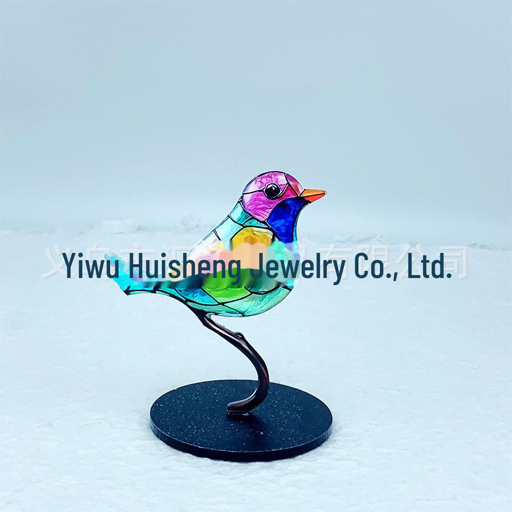 Colorful Bird & Flower Acrylic Home Ornaments