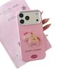 Apple iPhone 17 Leather Metal Horsehide Texture Case with Hand Strap, Compatible with iPhone 16 Soft Protective Case.