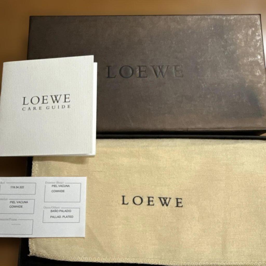 Used NewLOEWE Long Wallet Black, Bill Compartments X3, Coin Purse X1, Card Slots X10