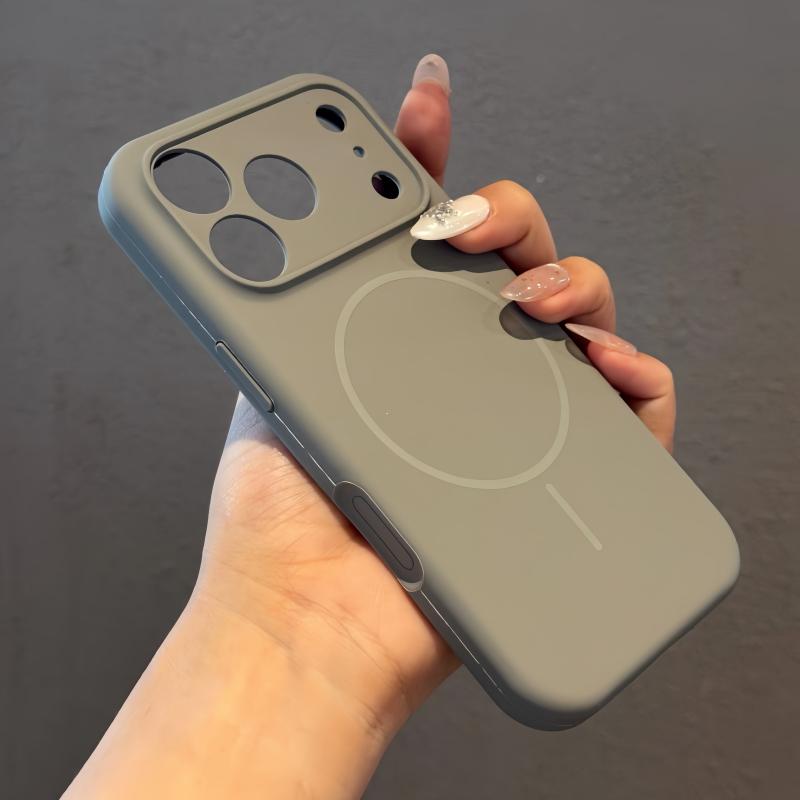 Liquid Silicone Original Phone Case for iPhone 17 Air 16 15 14 13 17 Pro Max Plus For Magsafe Shockproof Matte Soft Cover