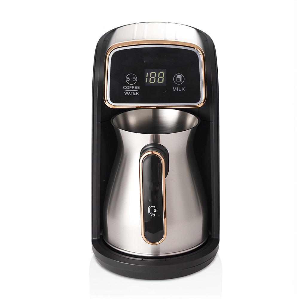 Automatic European Turkish Coffee & Tea Maker with Visible Pot and Milk Warmer
