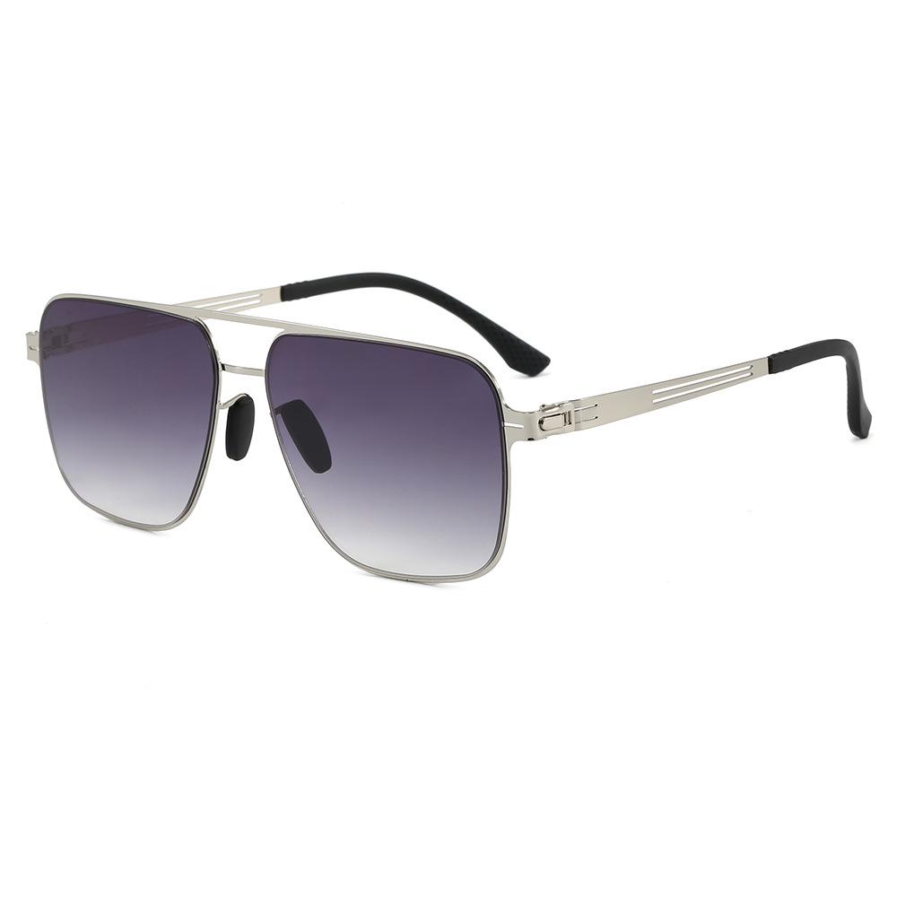 Steel leather no screw fashion unisex sunglasses UV protection casual style, sunscreen sunglasses
