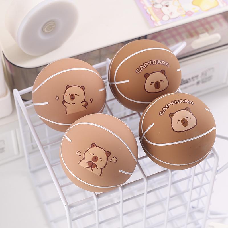 

Мини-капибара с канавками, мультяшный прыгающий мячик - Милая детская игрушка для развлечения и снятия стресса