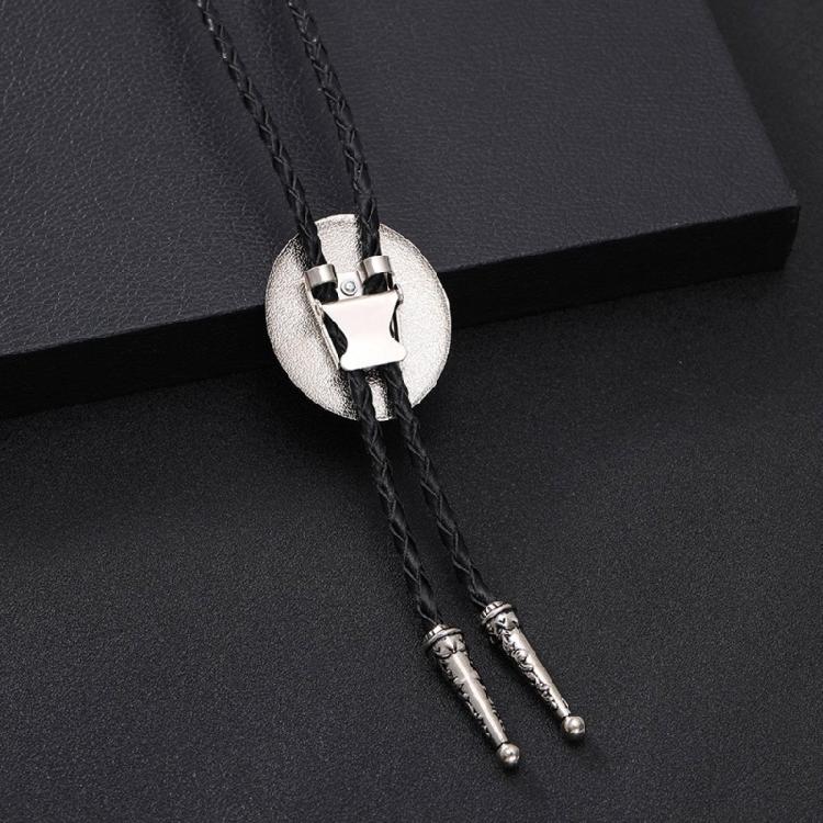 Men Denims Necktie Western Bolo Tie Shirt Chain Bolo Collar Rope Leather Tie for Western Styles