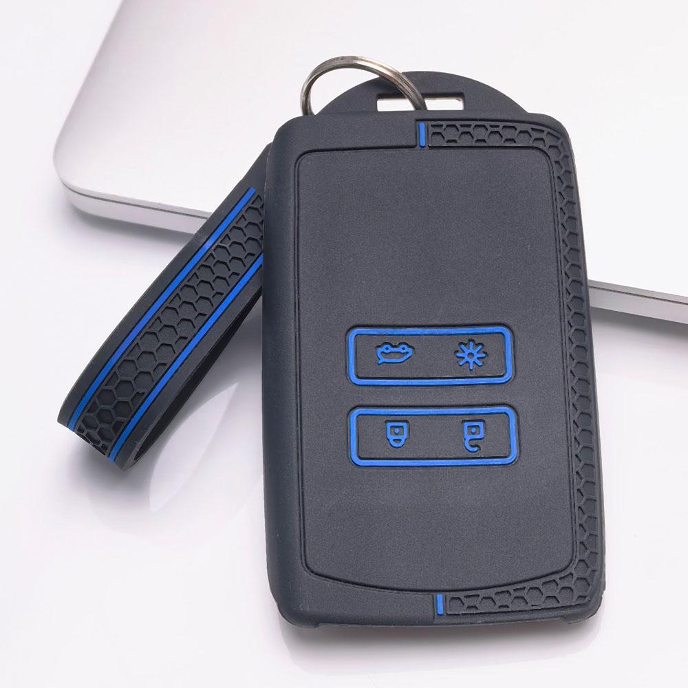 Key Fob Cover for Renault Koleos Kadjar Megane Talisman Espace Scenic Grand with Keychain Anti-Scratch Guard Shockproof Protection