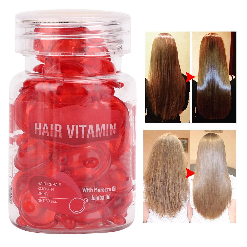 Haarpflege Vitamin Kapseln Feuchtigkeitsspendend Anti-Frizz Haarschäden Reparatur Ätherisches Öl
