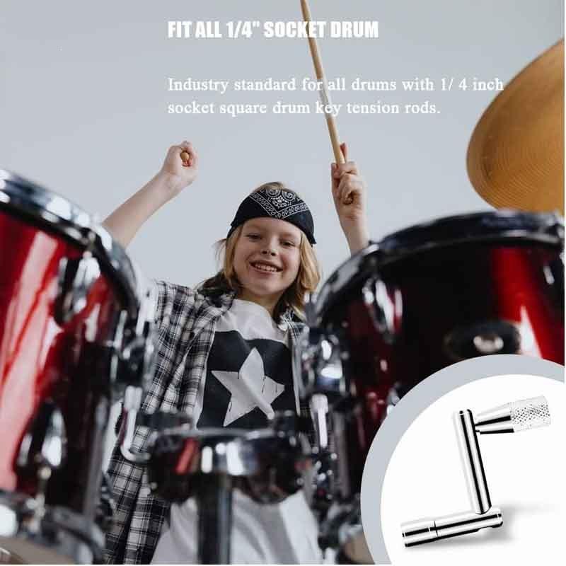 Universal Drum Tuning Key with Screws Multi-fit Drum Adjustment Tool for Drummers Percussionists Live Gig Music Gift